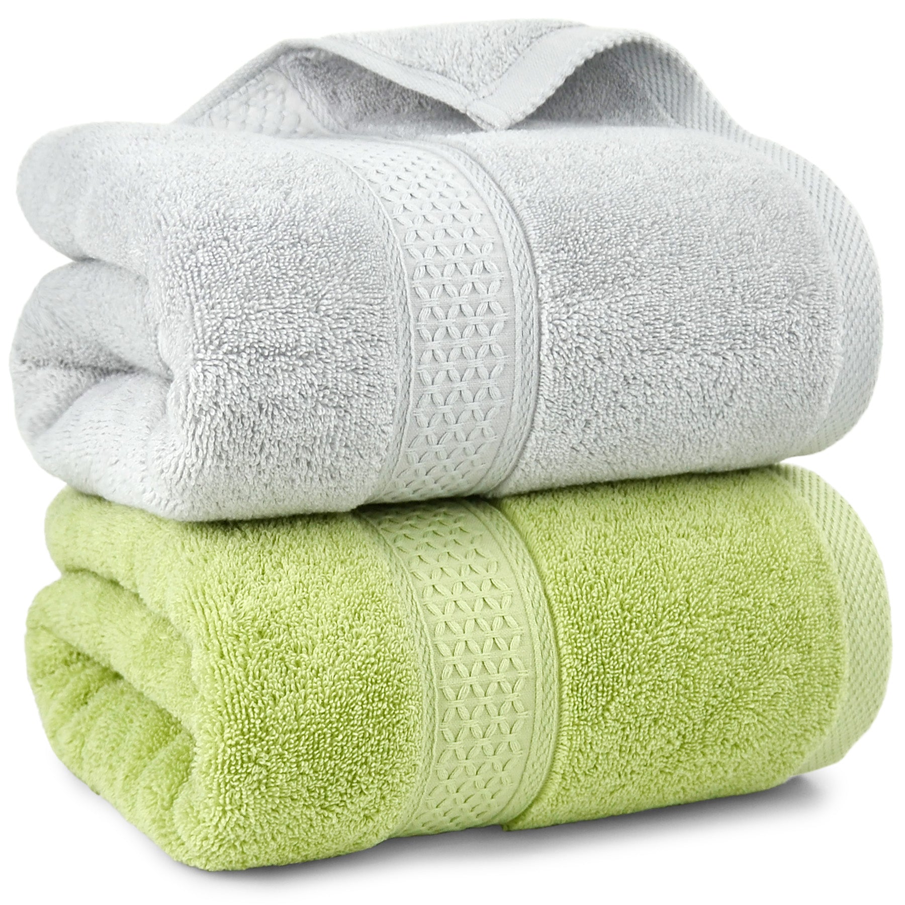 Cleanbear Bath Towels Set of 4 - 1 Bath Towel, 1 Hand Towel and 2 Washcloths
