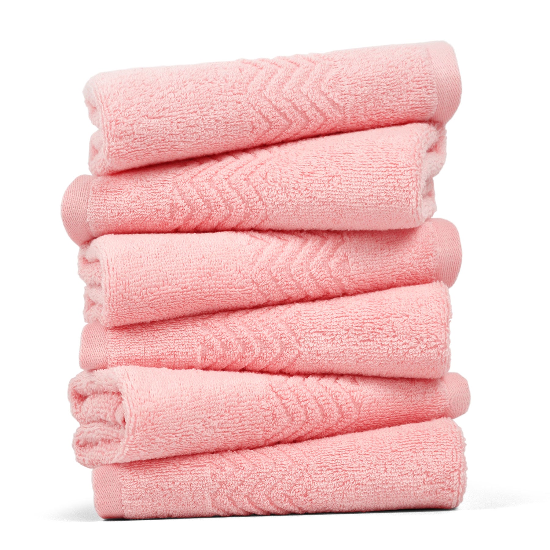 Cleanbear Pure Cotton Wash Cloths Face Cloths, 6 Colors per Set, 13 x 13  Inches (Light Blue, Jade Green, Light Green, Grey, Light Grey, Pink)