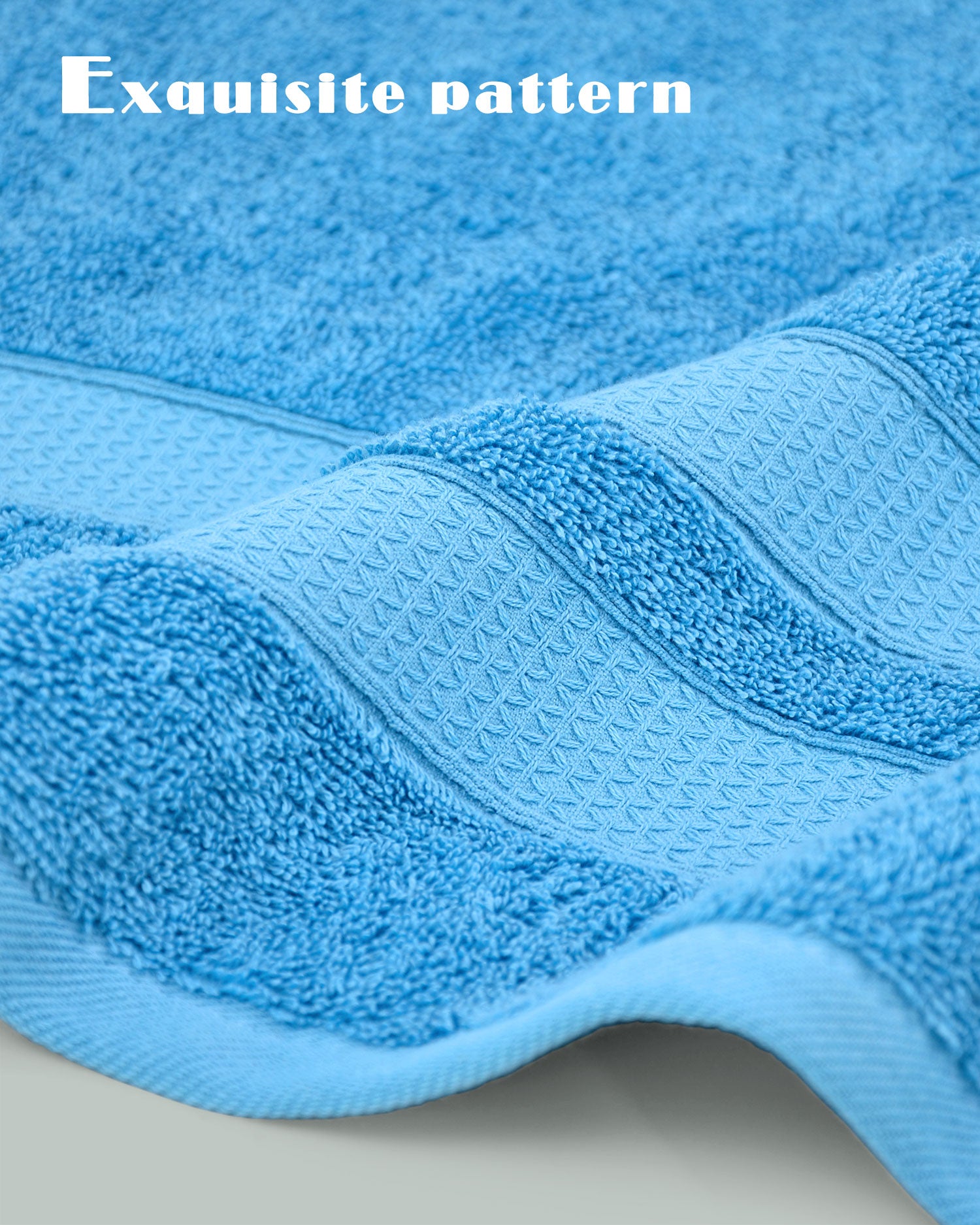 Cleanbear Bath Towels Set of 4 - 1 Bath Towel, 1 Hand Towel and 2