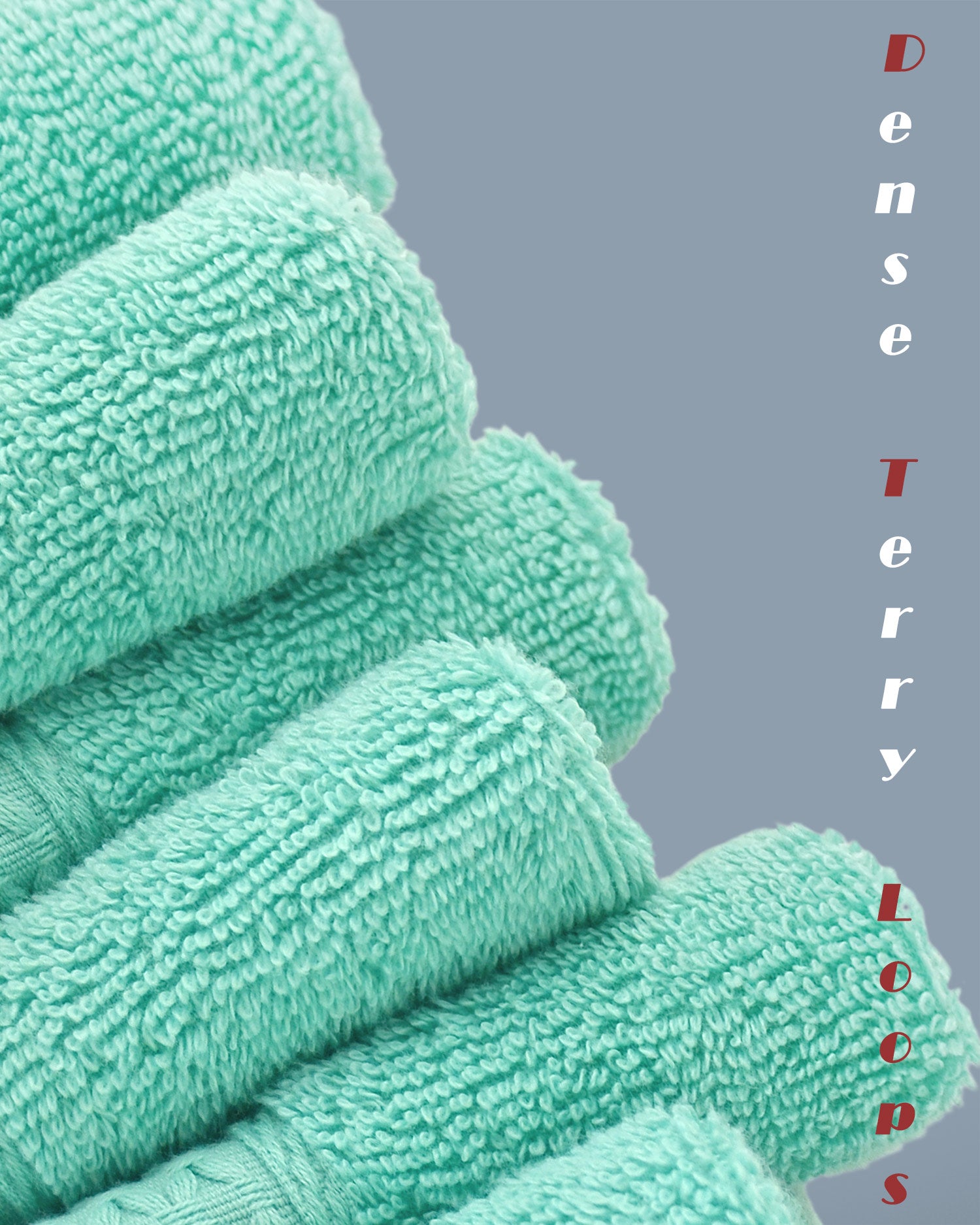 Cleanbear Bath Washcloths Soft Cotton Wash Cloths for Body and Face, Face Towel Set of 6 Large Bathroom Wash Cloth (Teal, 13 x 13 Inches)